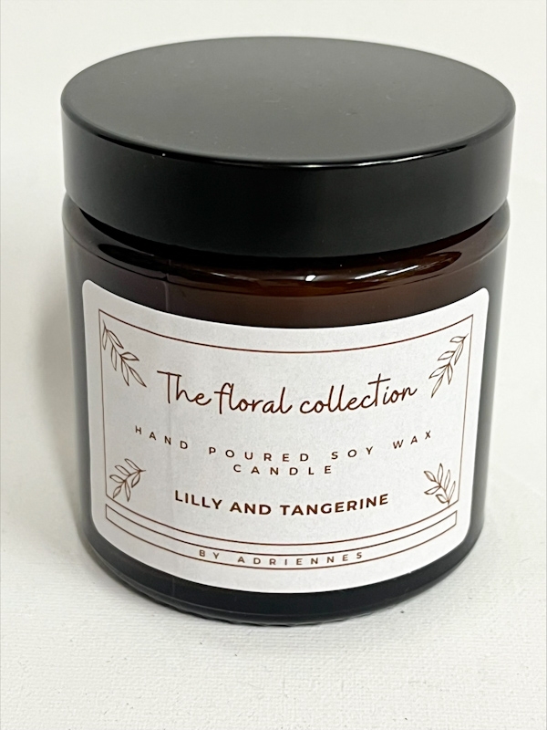 The Floral Collection Lily and Tangerine Soy Wax Candle