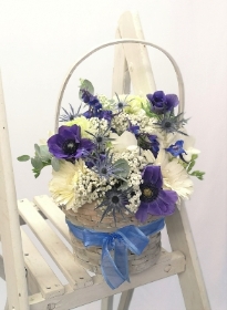 Beautiful in blue basket