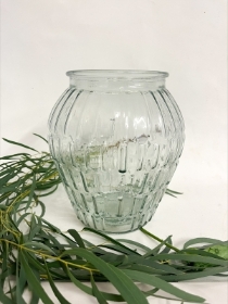 Domed Ribbed Vase