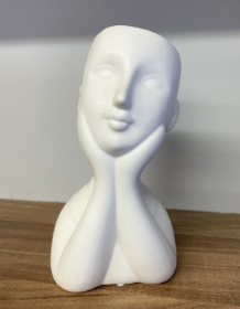 White Ceramic Head Vase