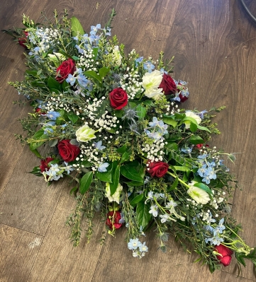 Red White and Blue Casket Spray