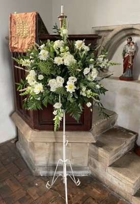 White Pedestal Arrangement