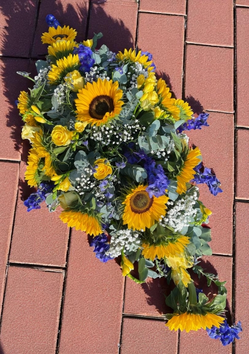 Sunflower Casket Spray