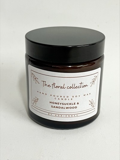 The Floral Collection Honeysuckle & Sandalwood scented Soy Wax Candle