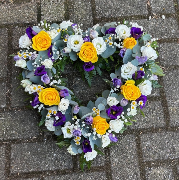 Yellow and Purple Heart