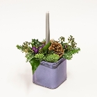 Purple candle arrangement