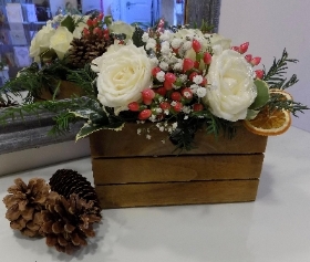 Christmas Flower Crate