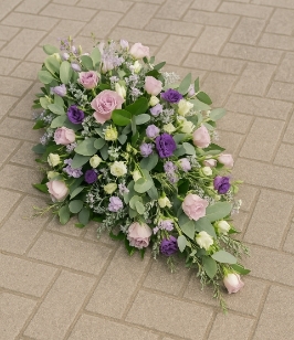 Purple Cottage Garden Casket Spray