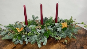 Long Christmas Table Arrangement