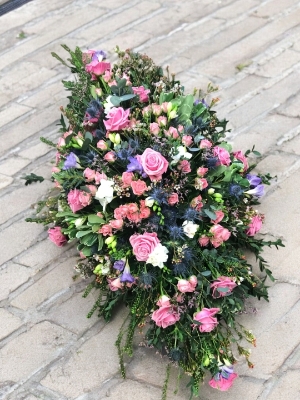 Pink and Purple Casket Spray