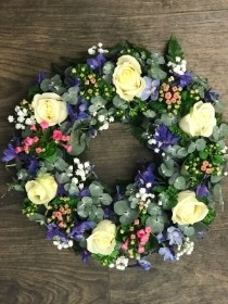 Blue and Cream Wreath