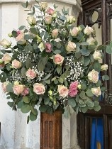 Pink Pedestal Arrangement