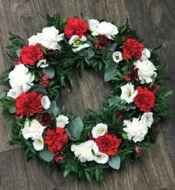 Red and White Wreath