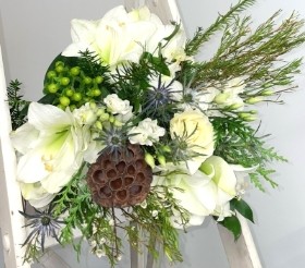 White Christmas Florist choice Bouquet