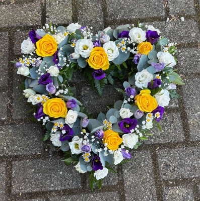Yellow and Purple Heart