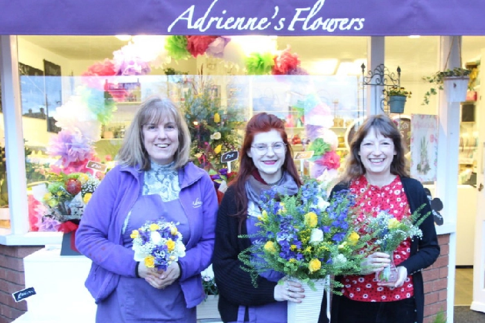 Adrienne, Emma and Karen before the hand over to The Princess Royal