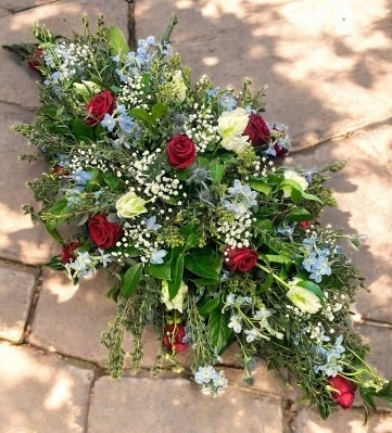 Red White and Blue Casket Spray