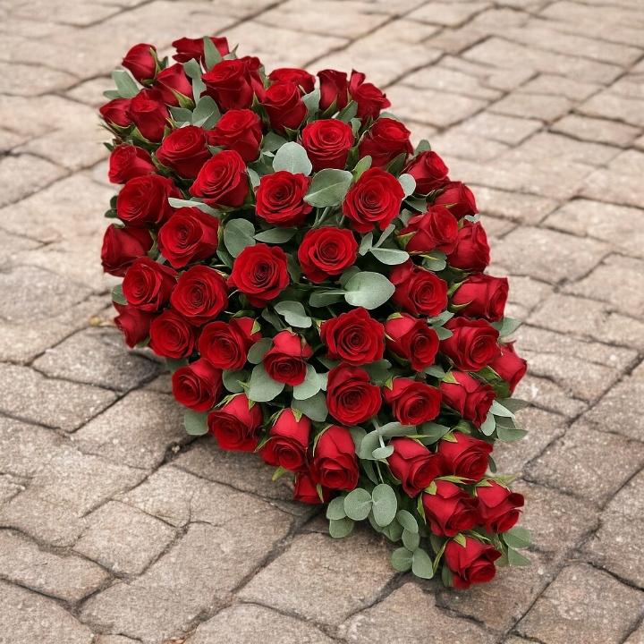 Red Rose Casket Spray