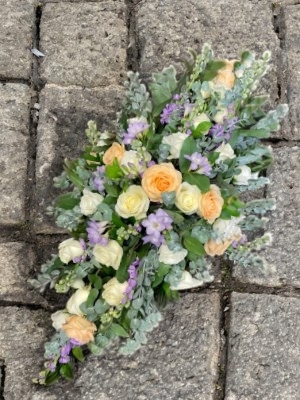 Peaches and Lilac Casket Spary