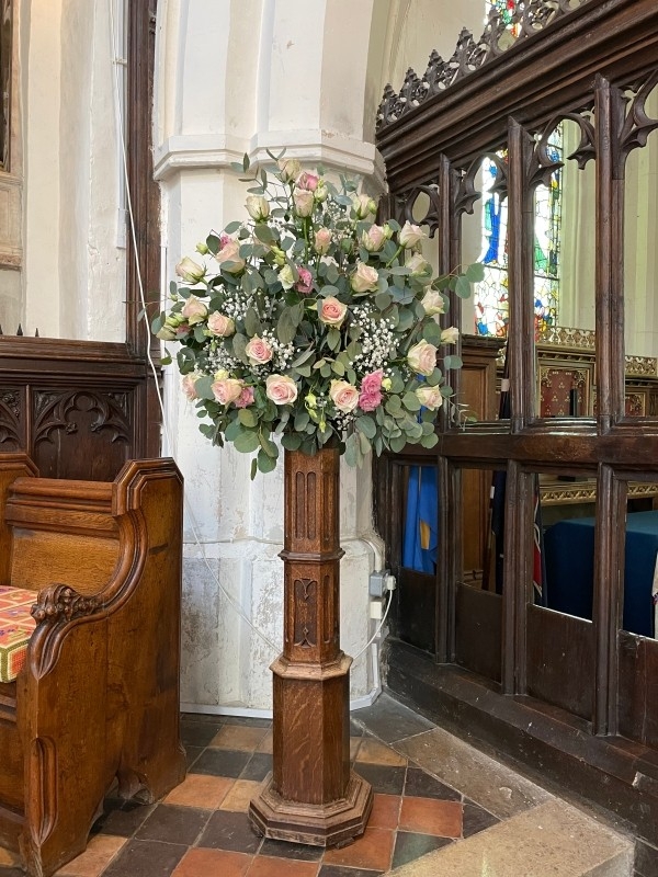 Pink Pedestal Arrangement
