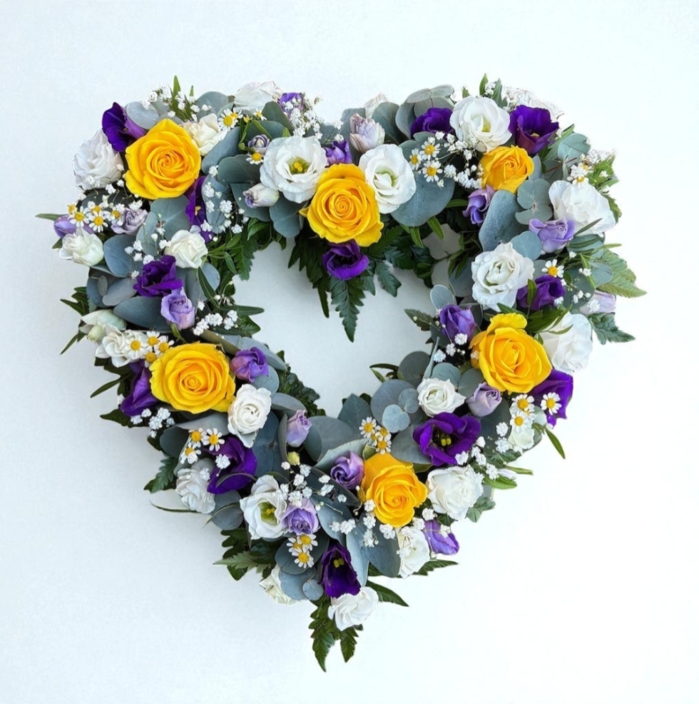 Yellow and Purple Heart