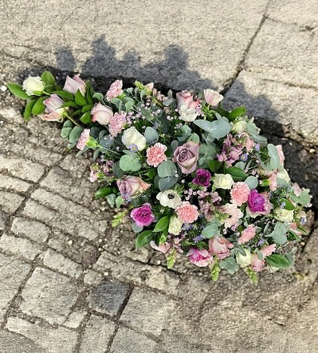 Cottage Garden Single Ended Casket Spray