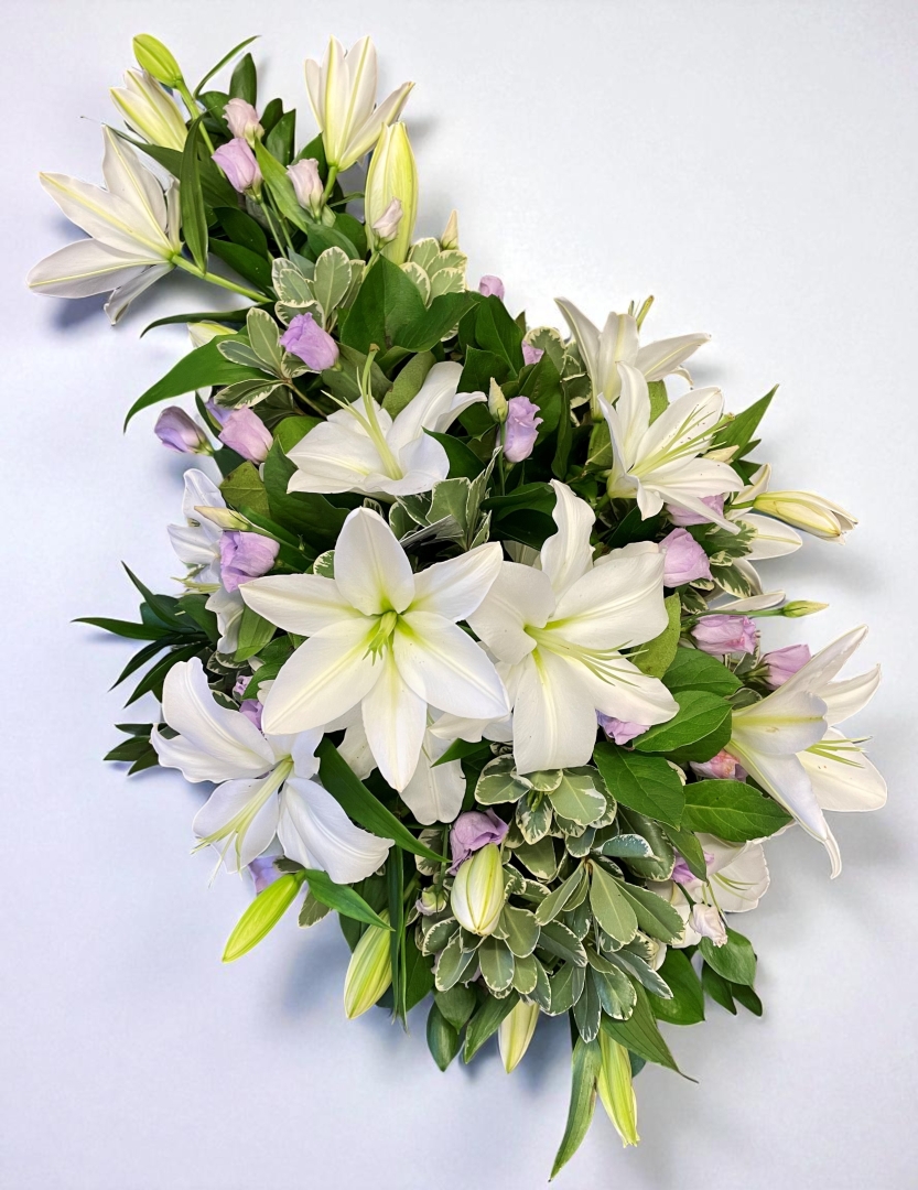 Lily and Lilac Freesia single ended spray