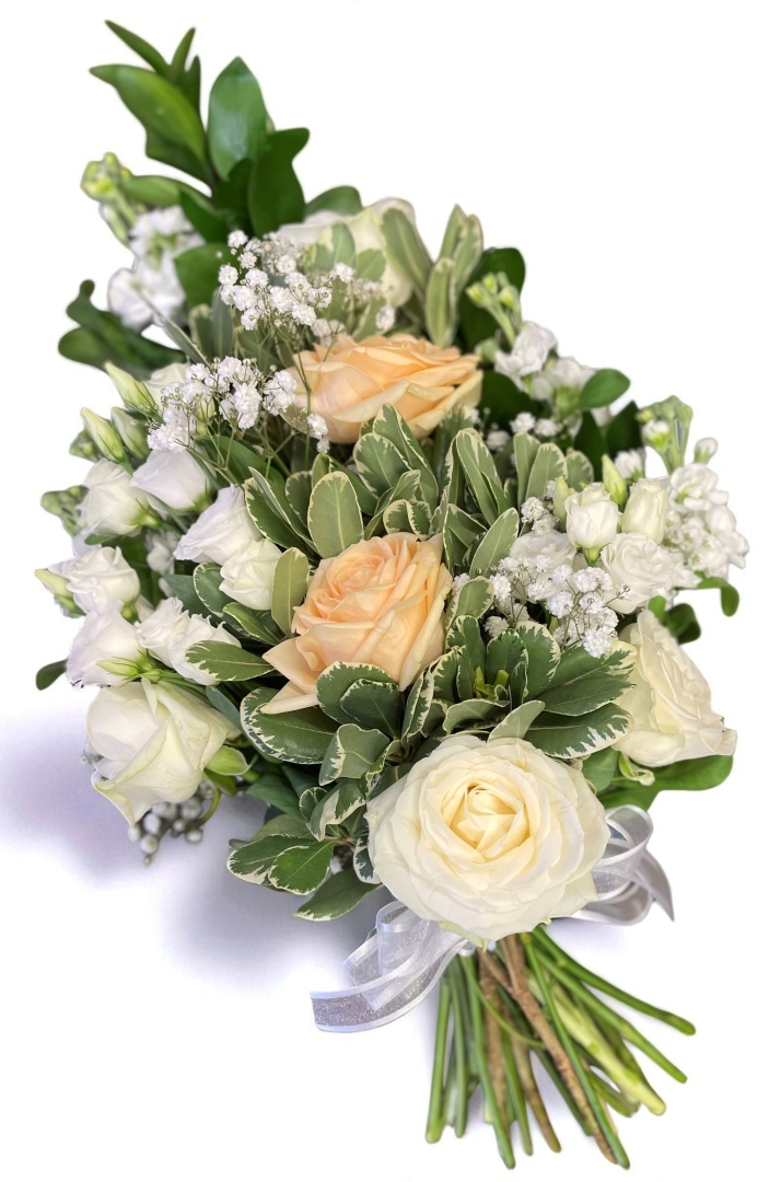 Peach and Cream Handtied Sheaf