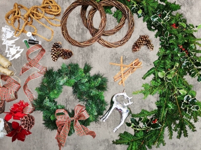 Christmas Wreath making workshop at Leighton Rose care home Tuesday 2nd December 7pm
